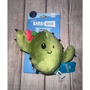 Bark Box Consuela The Cactus Pink Flower Green Plush Rip Reveal All Size Toy NWT
